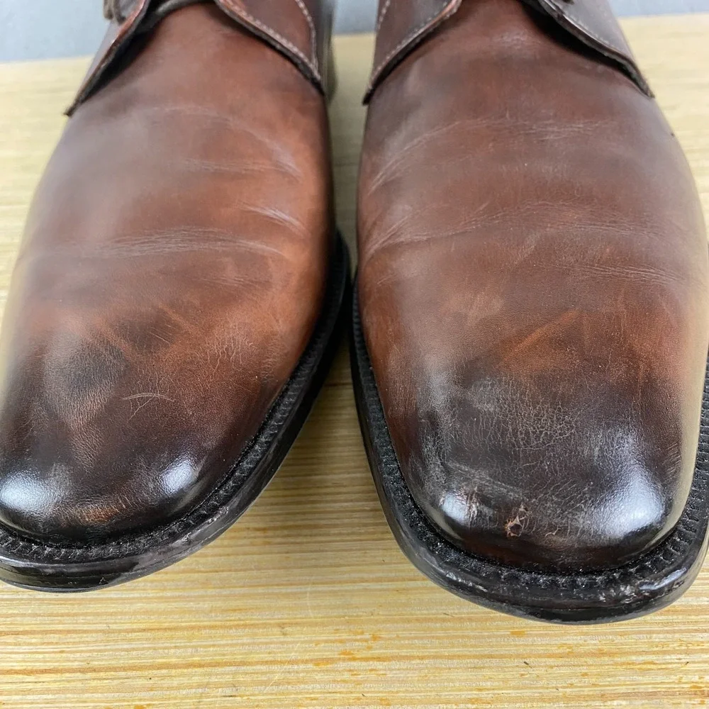 To Boot New York Adam Derrick Shoes Mens 13 Brown Leather Derby Oxford Italy